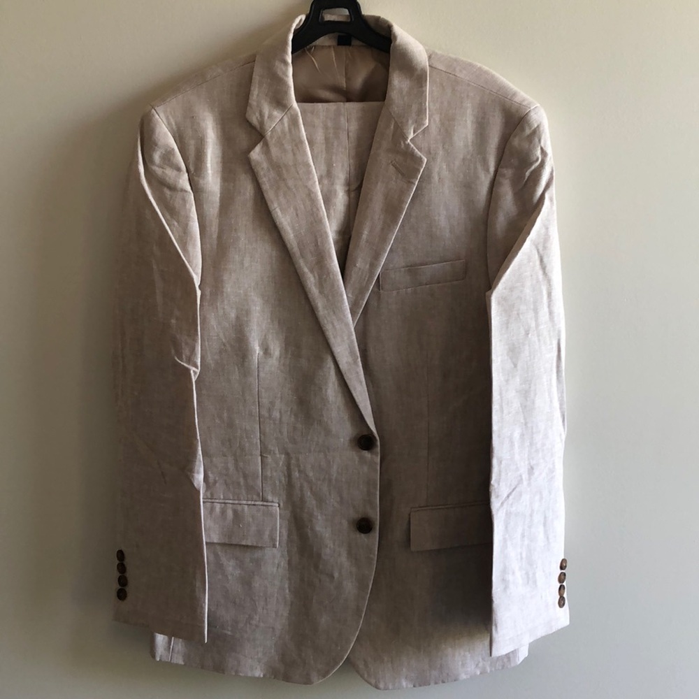 J Crew linen suit
